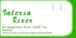 valeria rixer business card